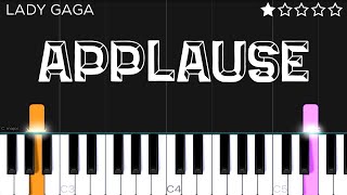 Video thumbnail of "Lady Gaga - Applause | EASY Piano Tutorial"