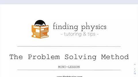 Physics Skills Mini-Lesson: The Problem Solving Method