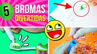 😲 5 BROMAS divertidas para TROLLEAR a tus HERMANOS y AMIGOS 😲 Bromas Caseras Fáciles