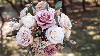 How to make Wedding bouquet Dried & preserved flowers