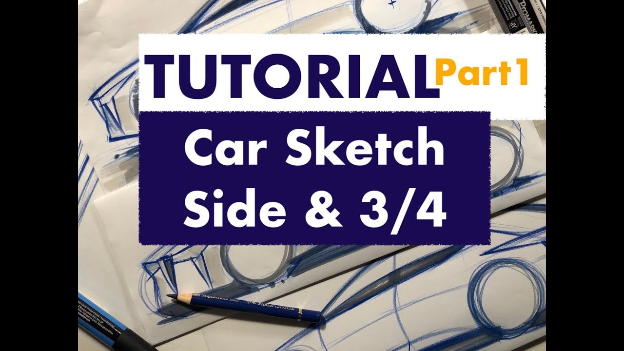 Car Sketching Tutorial - Side View & Perspective - YouTube
