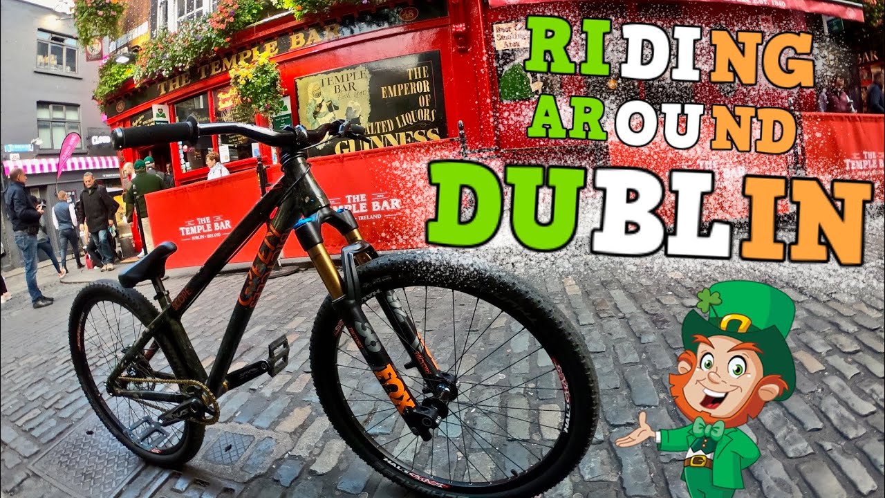 riding mountain bike in city