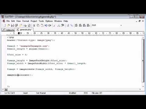 Beginner PHP Tutorial   158   Protecting Email with String to Image Part 2