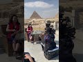 Recording sound in front of the great pyramids of giza soundmixer