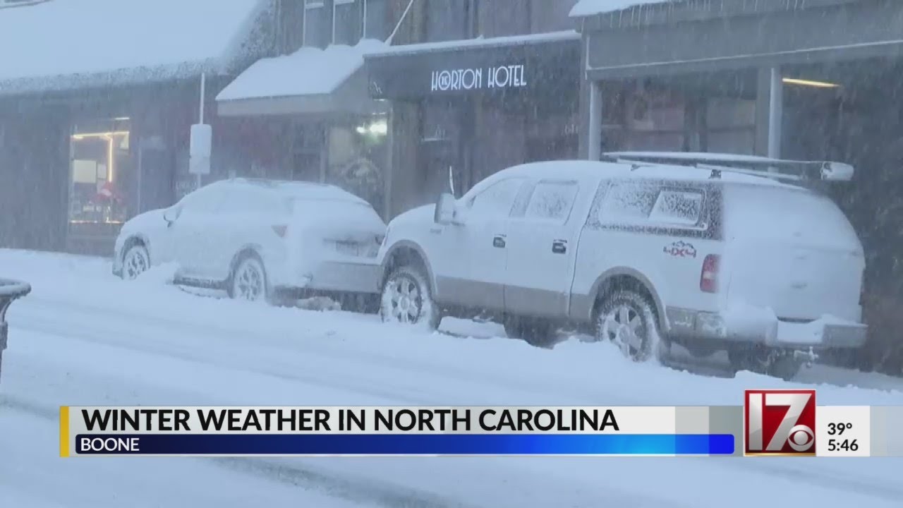 Snow Falls In Nc Mountains Boone