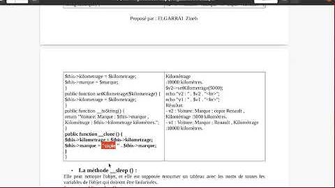 php vidéo 49 : La POO en php / méthodes magiques clone sleep wakeup