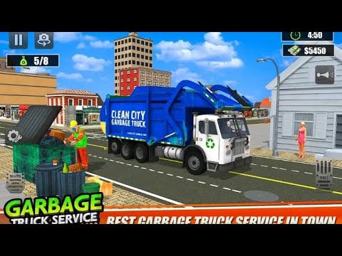 City Garbage Bump Track Driving.