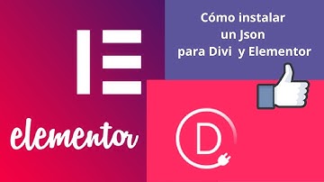 😱 Cómo instalar un Json para Divi  y Elementor