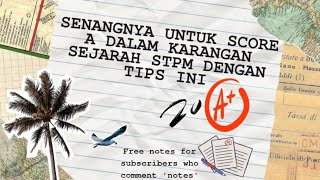 Teknik menjawab karangan sejarah STPM 20 MARKAH