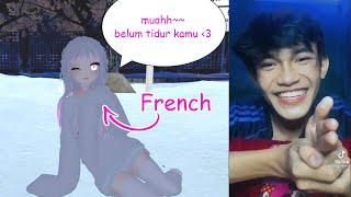 'Muahh~~ Belum tidur kamu ❤️' - French Girl Version (VRChat Malaysia)