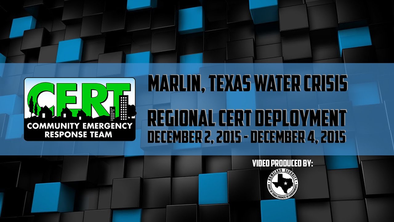 Marlin Water Crisis Regional CERT Deployment YouTube