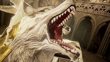 Code Vein - Cathedral Front: Protagonist Opens Crypt Gate Successor of the Ribcage Cutscene (2019)