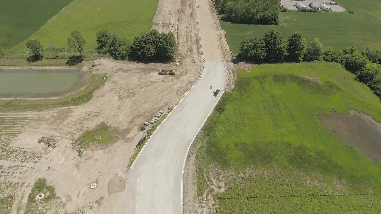 BCMI project Carvana, Mt. Comfort Indiana, exterior drone video, BCMI site flyover YouTube