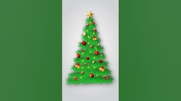 Christmas tree in Illustrator #viral #trending #tutorial #christmas