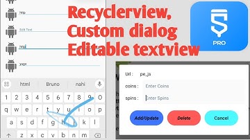 Focusable Edittext Sketchware pro for recyclerview and custom dialog #sketchware_pro