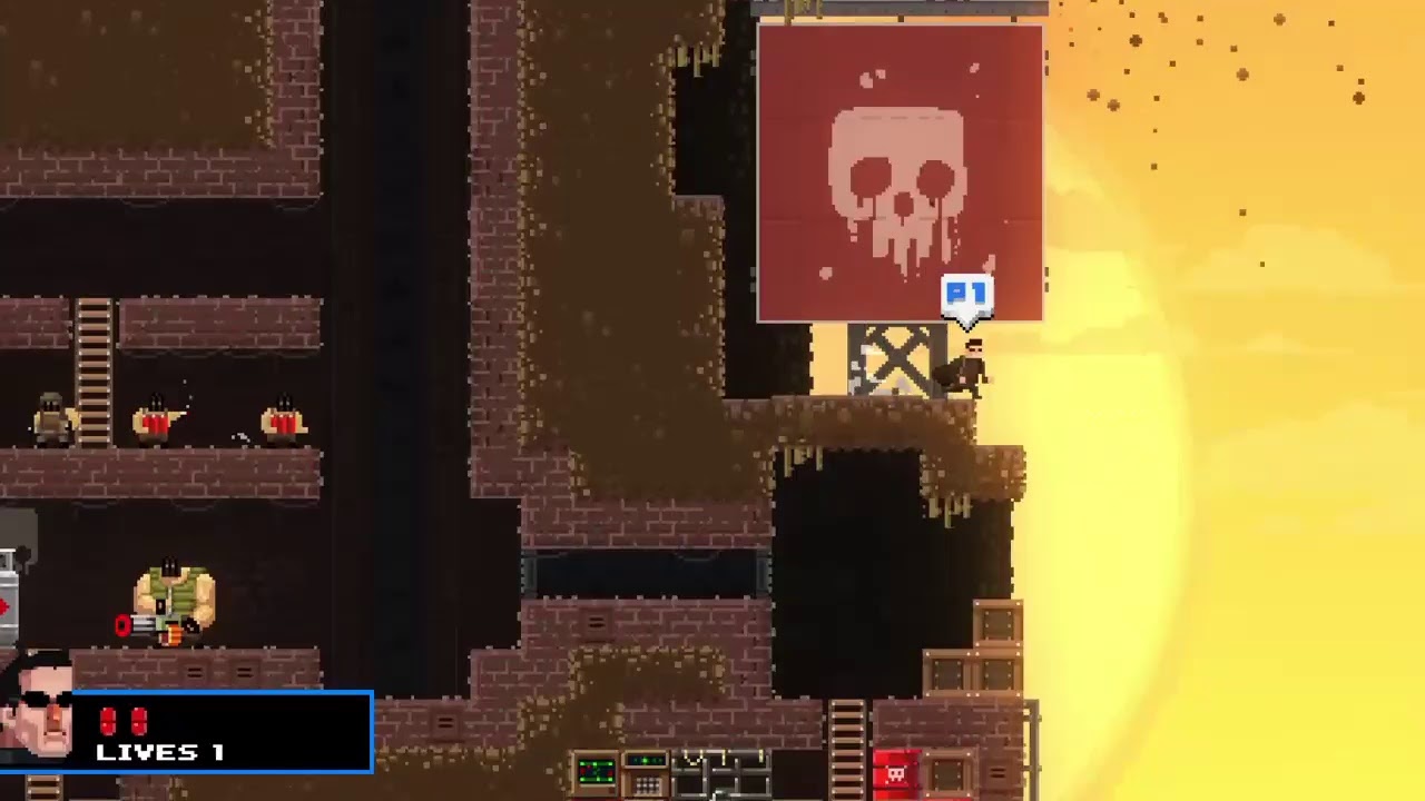 Broforce trying to complete iron bro mode
