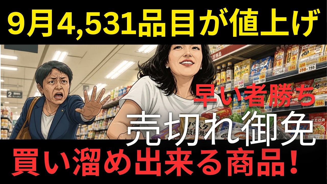 緊急】まとめ買い出来る9月値上げ商品！知っている人は既に買っている