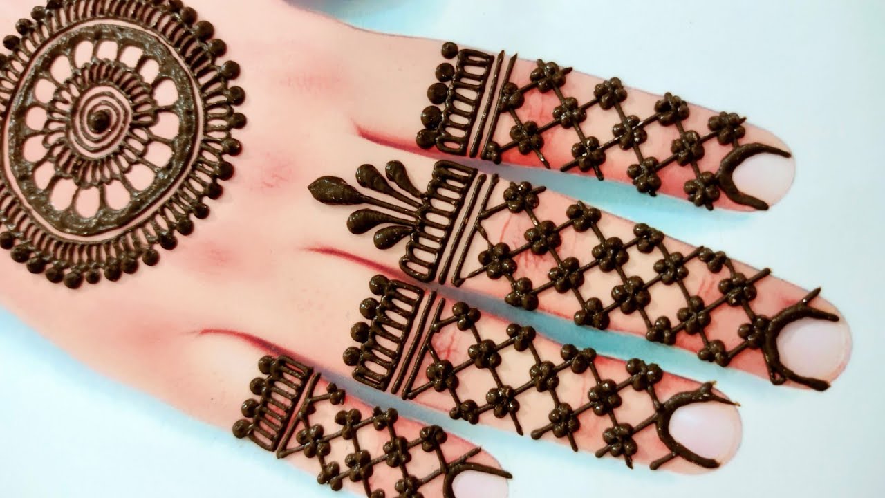 Easy Henna Design For Eid | Gol tikki mehndi designs For Rakhi | Eid ...