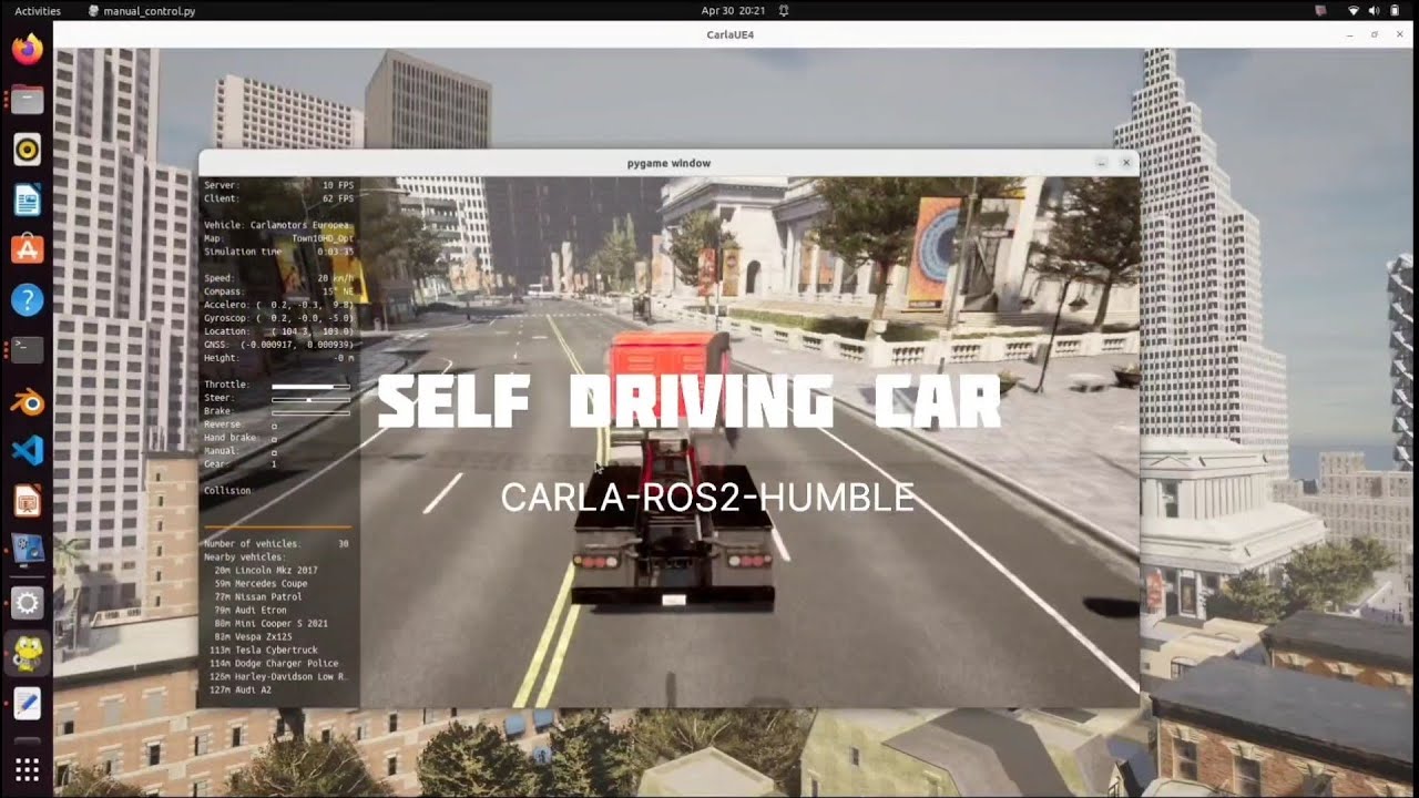 Self Driving Car with CARLA-ROS2 : Episode -1| CARLA SIMULATOR | CARLA ROS2 HUMBLE BRIDGE |AUTOPILOT