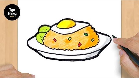 #384 How to Draw a Fried Rice - Easy Drawing Tutorial