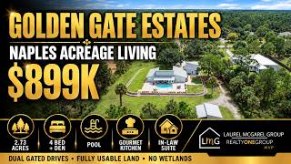 What $899K Buys in Naples | 2.73 Acres, Pool & In-Law Suite