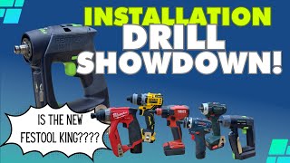 Installation Drill Showdown!  Can Festool beat Milwaukee, Dewalt and More???