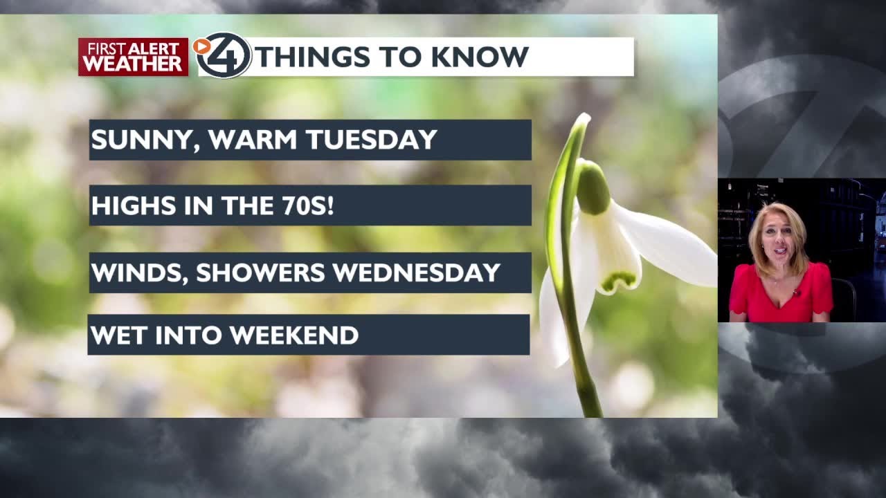 🌞One more sunny, unseasonably warm day before the April showers return ...