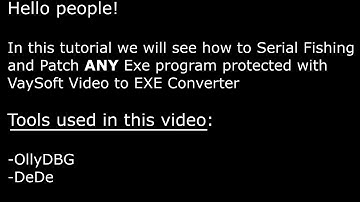 How to patch a file protected with VaySoft Video to Exe Converter