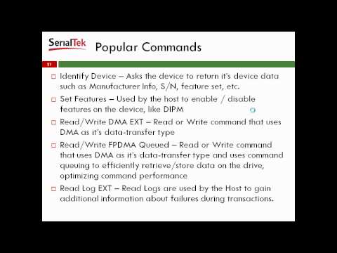 SerialTek&rsquo;s SAS/SATA Basics - SATA Frames, Commands,  & Native Command Queueing (NCQ)