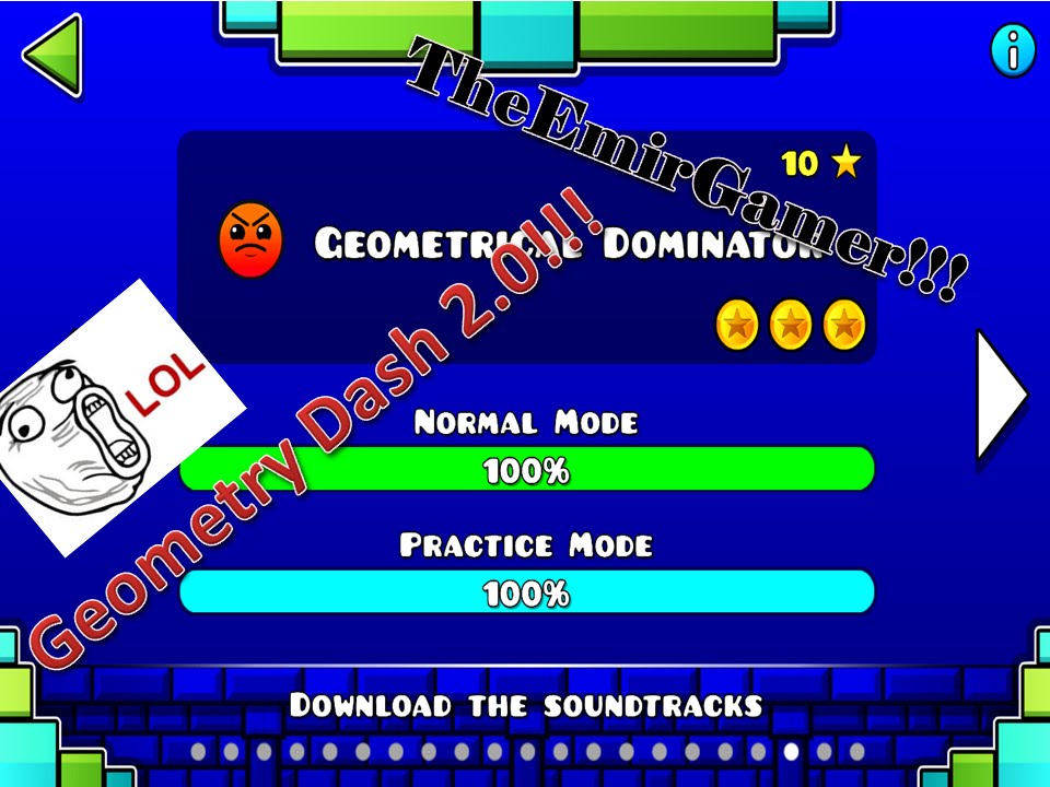 Geometry Dash 2.0! Geometrical Dominator todas las monedas Gameplay ...