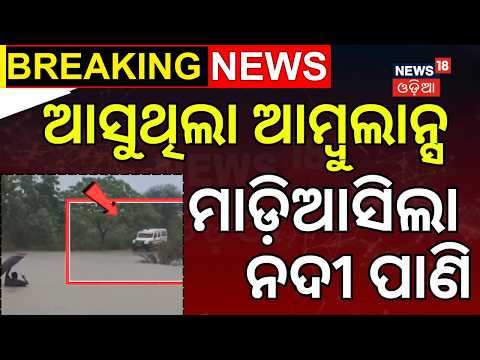 ଆସୁଥିଲା ଆମ୍ବୁଲାନ୍ସ ମାଡ଼ିଆସିଲା...Boudh Salunki River Flood News | Manmunda | Rain In Odisha | Boudh