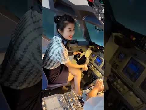 Chinese Cute Girls Airplane Pilot 😱#shorts