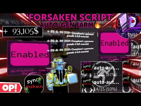 Forsaken Latest FREE Script🤩 AUTOFARM GENERATORS+HOP SERVER🔥 | UNDETECTED SUPER SAFE😎 PC & MOBILE✨