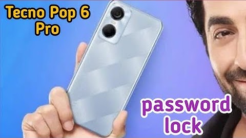How To Set Screen Lock Password In Tecno Pop 6 Pro, Screen Lock Password Setting How To Set