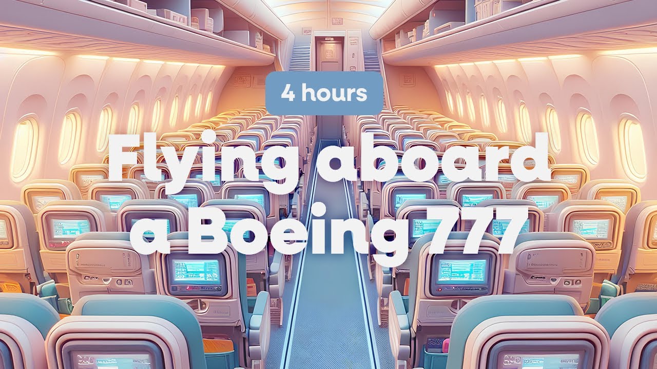 Jet Engine Airplane White Noise • 4 hours • Relax, Sleep and Study ASMR