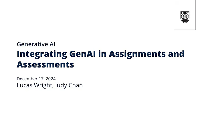 Integrating GenAI in Assignments and Assessments