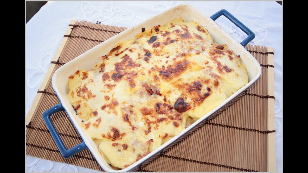 Tartiflette. Receta francesa de gratén de patatas, queso reblochon. -  YouTube