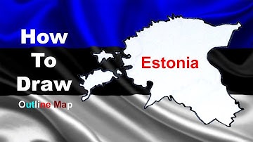 Outline map of Estonia || How to draw Estonia map