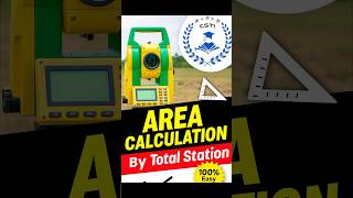 📍 Total Station से ज़मीन का Area कैसे निकालें?👷♂️| #surveying #total station #csti #civilengineer