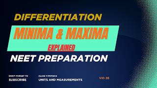 Maxima & Minima Basics Made Easy | Class 11 Calculus | NEET/JEE Prep