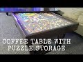 Coffee Table With Puzzle Storage Coffee Table With Puzzle Storage