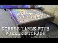 Coffee Table With Puzzle Storage