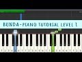 Bunda tutorial piano level 1 pemula - melly goeslaw - not angka melodi
