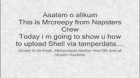 Upload shell using tamperdata by Napsters crew