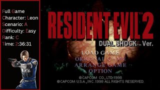 Resident Evil 2 (1998) Full Gameplay (ePSXe - PS1 Emulator) Leon Scenario A (Easy Difficulty)