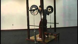 Box Back Squat with Chains