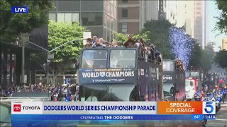 Fans turn up the volume for Dodgers World Series Parade