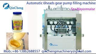 automatic linear servo gear pump high viscous paste filling machine for mayonnaise filler