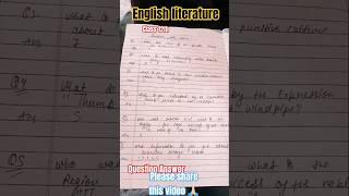 ## English literature #class-12th #Question/Answers #exam #video #viral 🎶💯