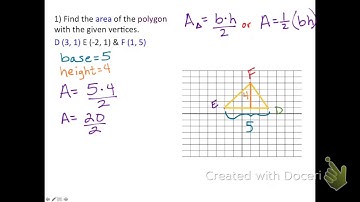 Area of polygons on the coordinate plane - IM 2-1